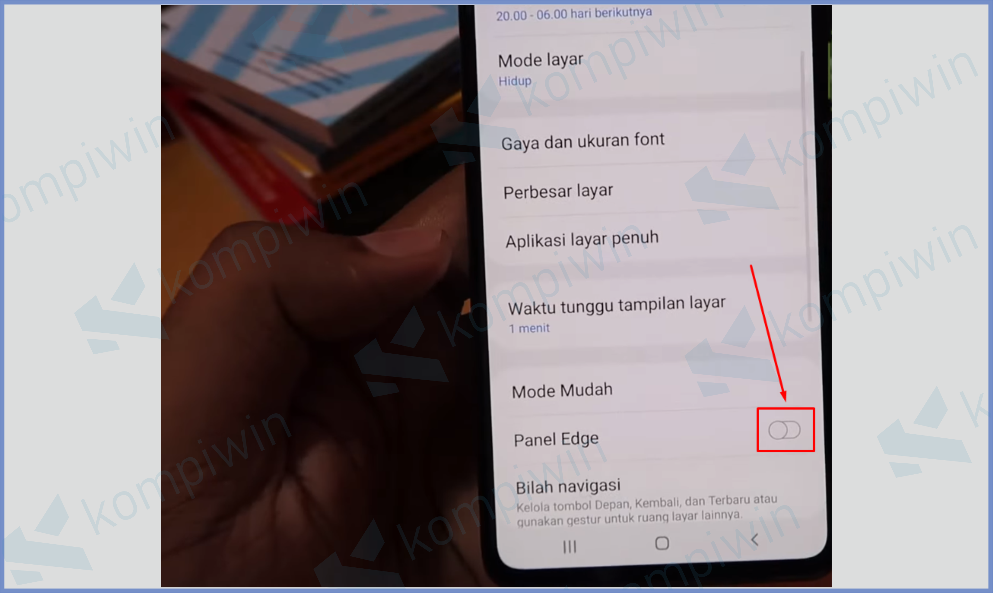 6 Aktifkan Panel Edge - Cara Screenshot Samsung A32