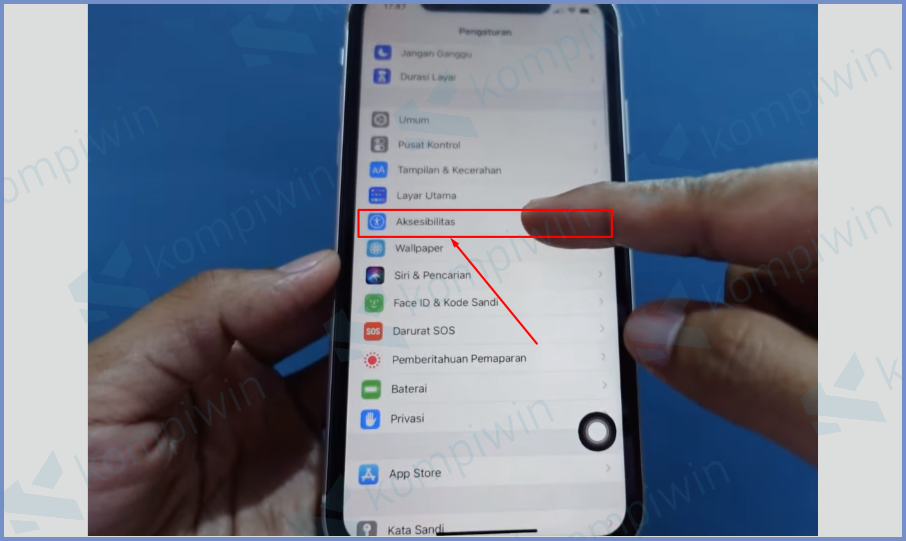 Klik Aksesibilitas Di Pengaturan
