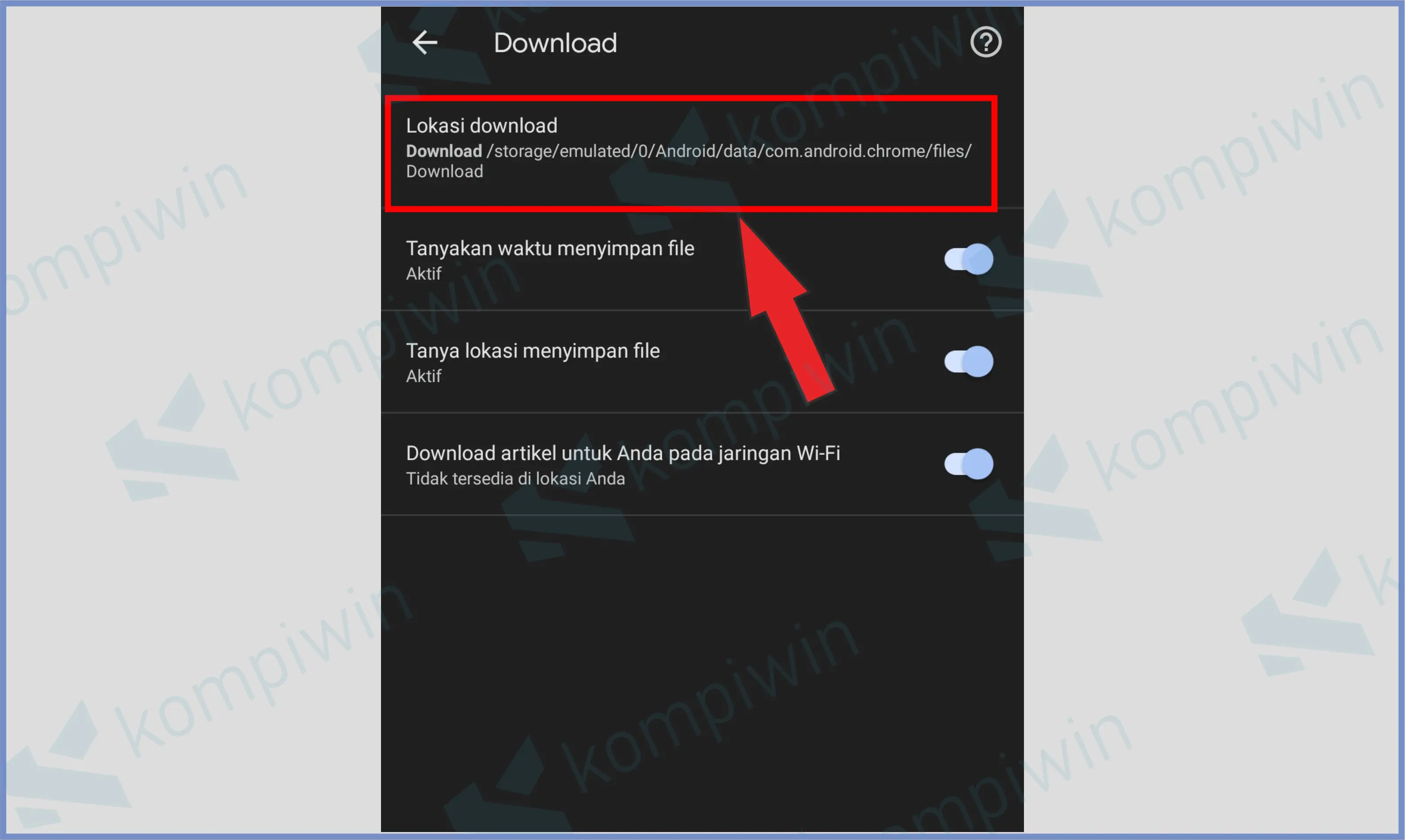 Pencet Lokasi Download - Cara Agar Download Di Playstore Masuk Ke SD Card Samsung J2 Prime