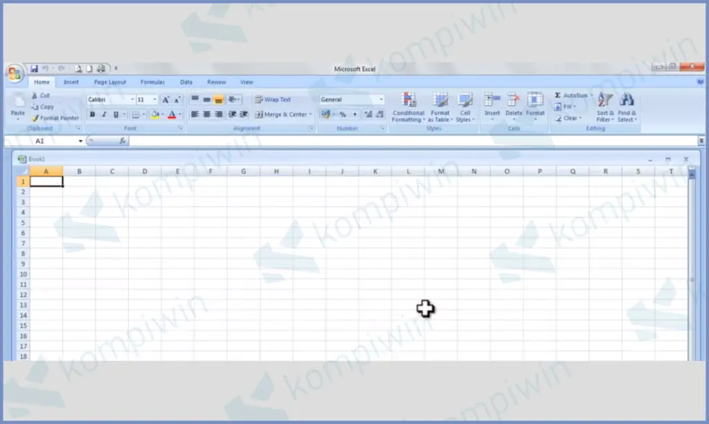 Tampilan Office Excel