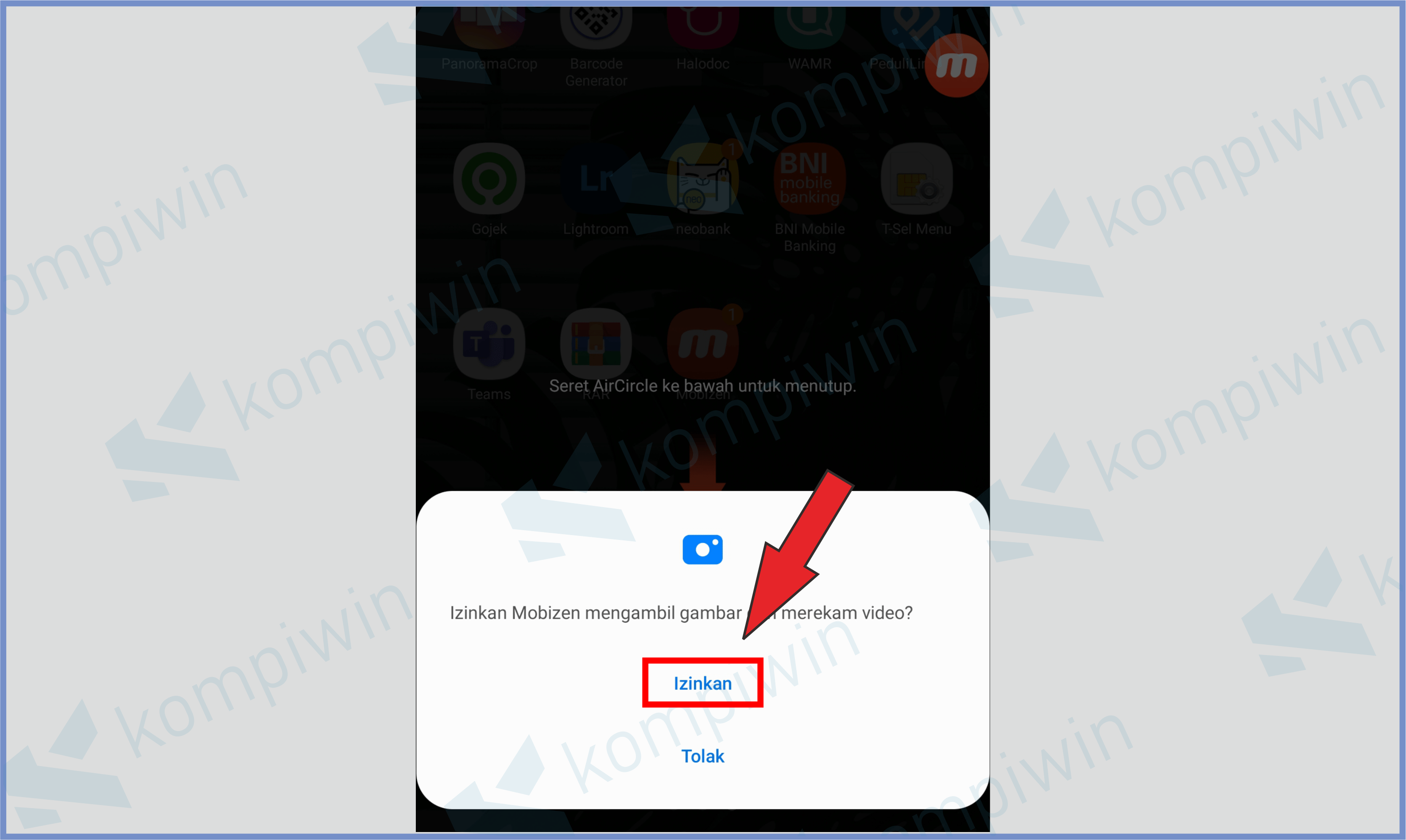 Izinkan Aplikasi Mobizen