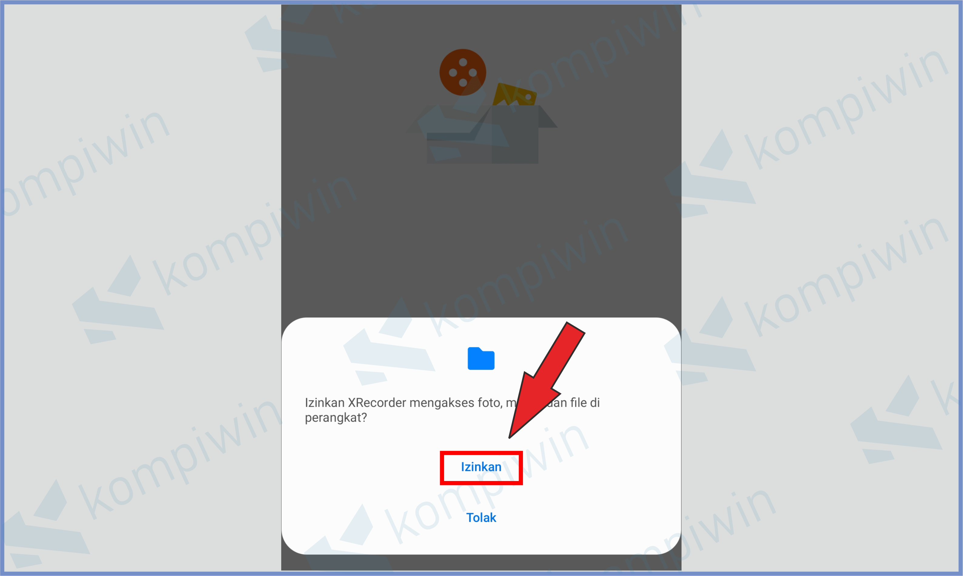 Izinkan Aplikasi XRecorder