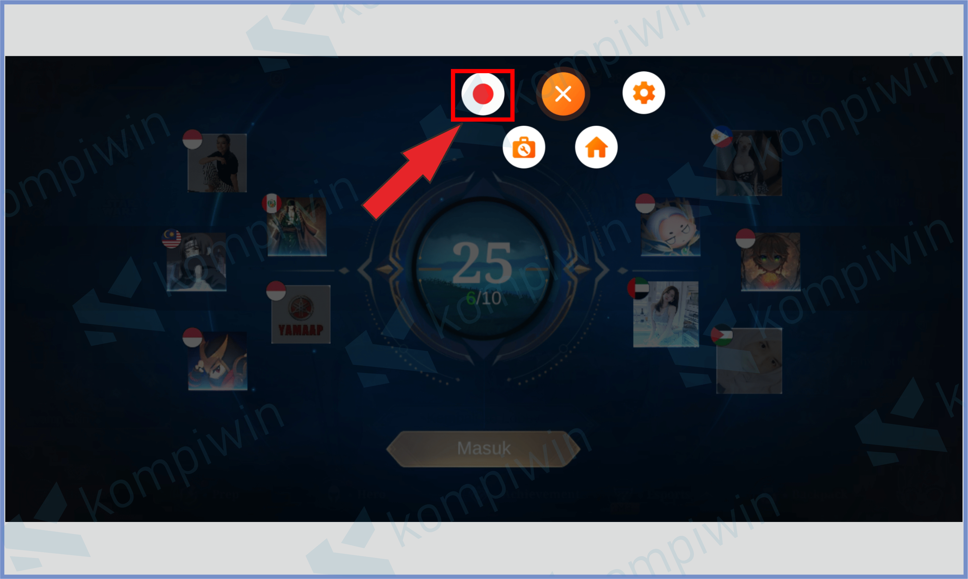 Pencet Tombol Recording XRecord