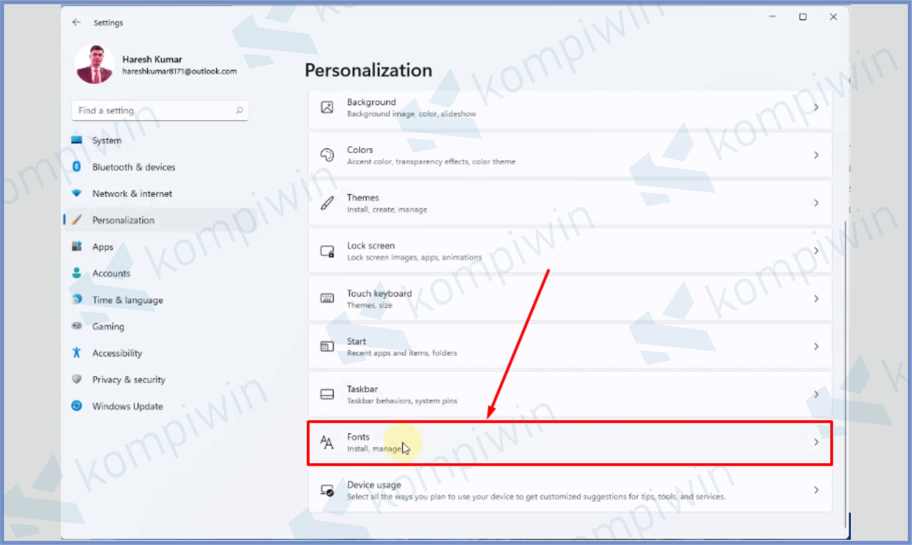 19 Klik Menu Font - Cara Install Font