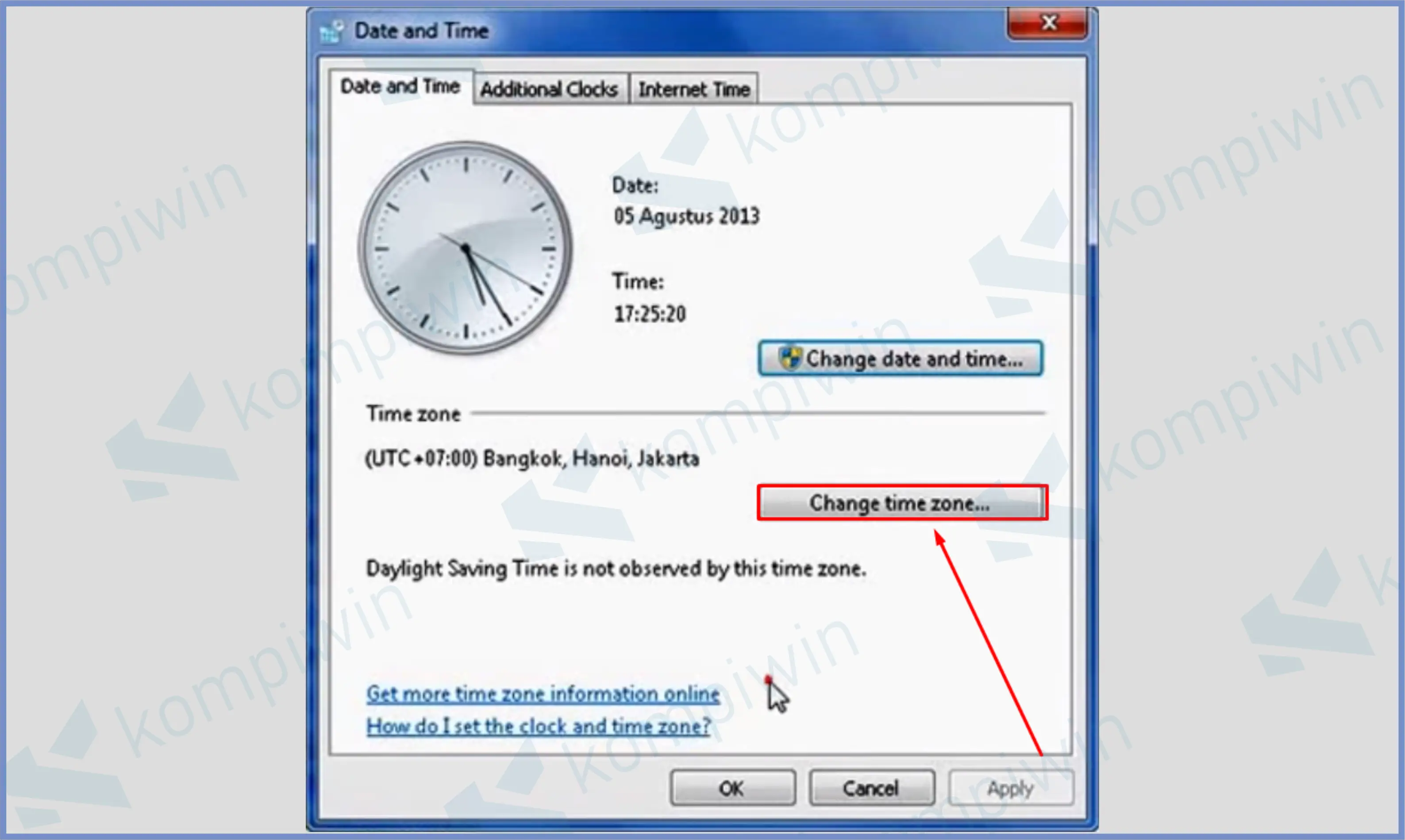 6 Tap Change Time Zone - Cara Mengganti Waktu Dan Tanggal Di Windows