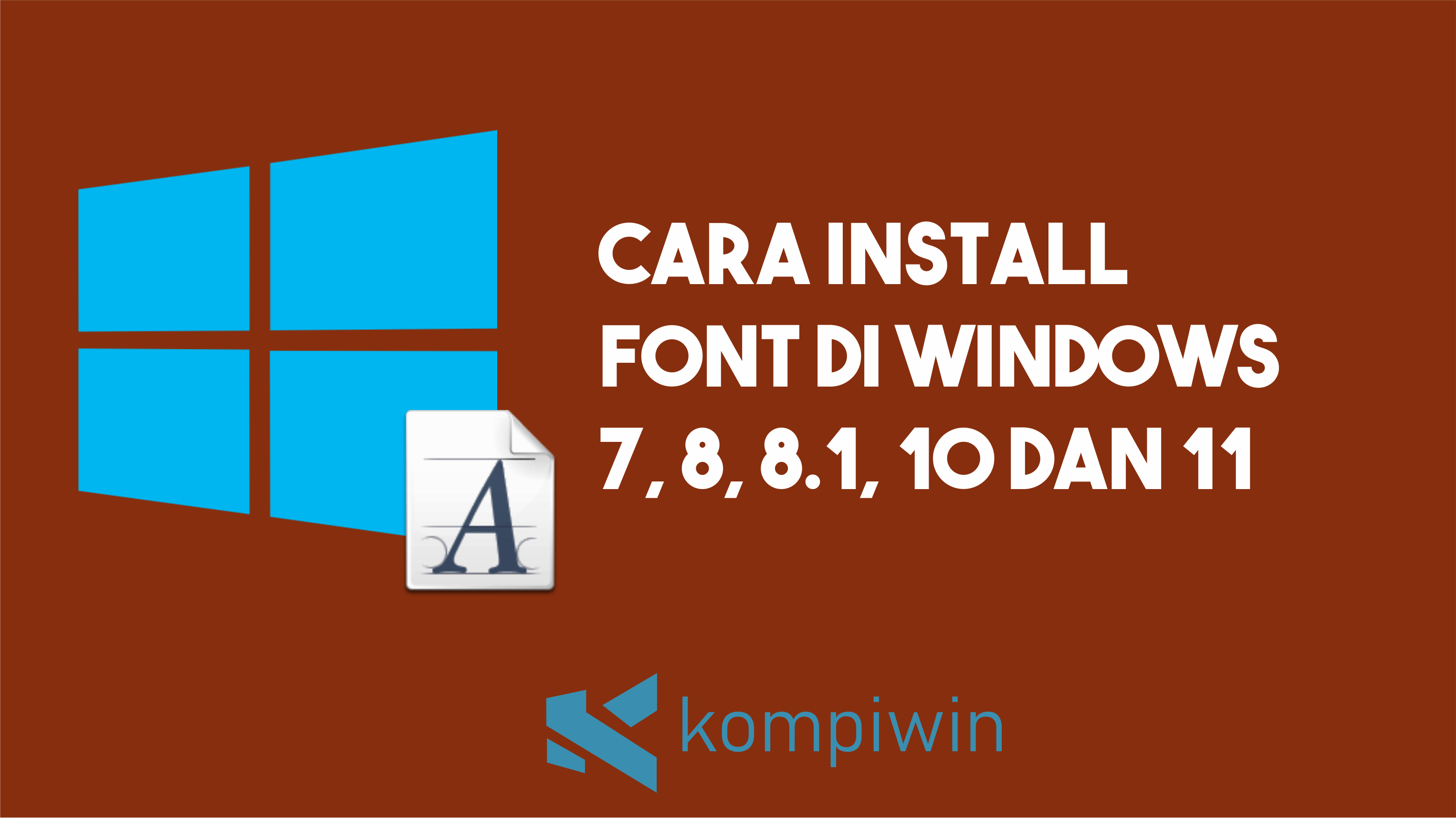 Cara Install Font