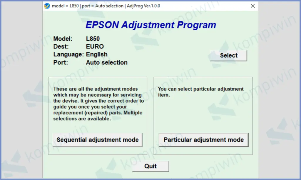 Aplikasi Epson L850