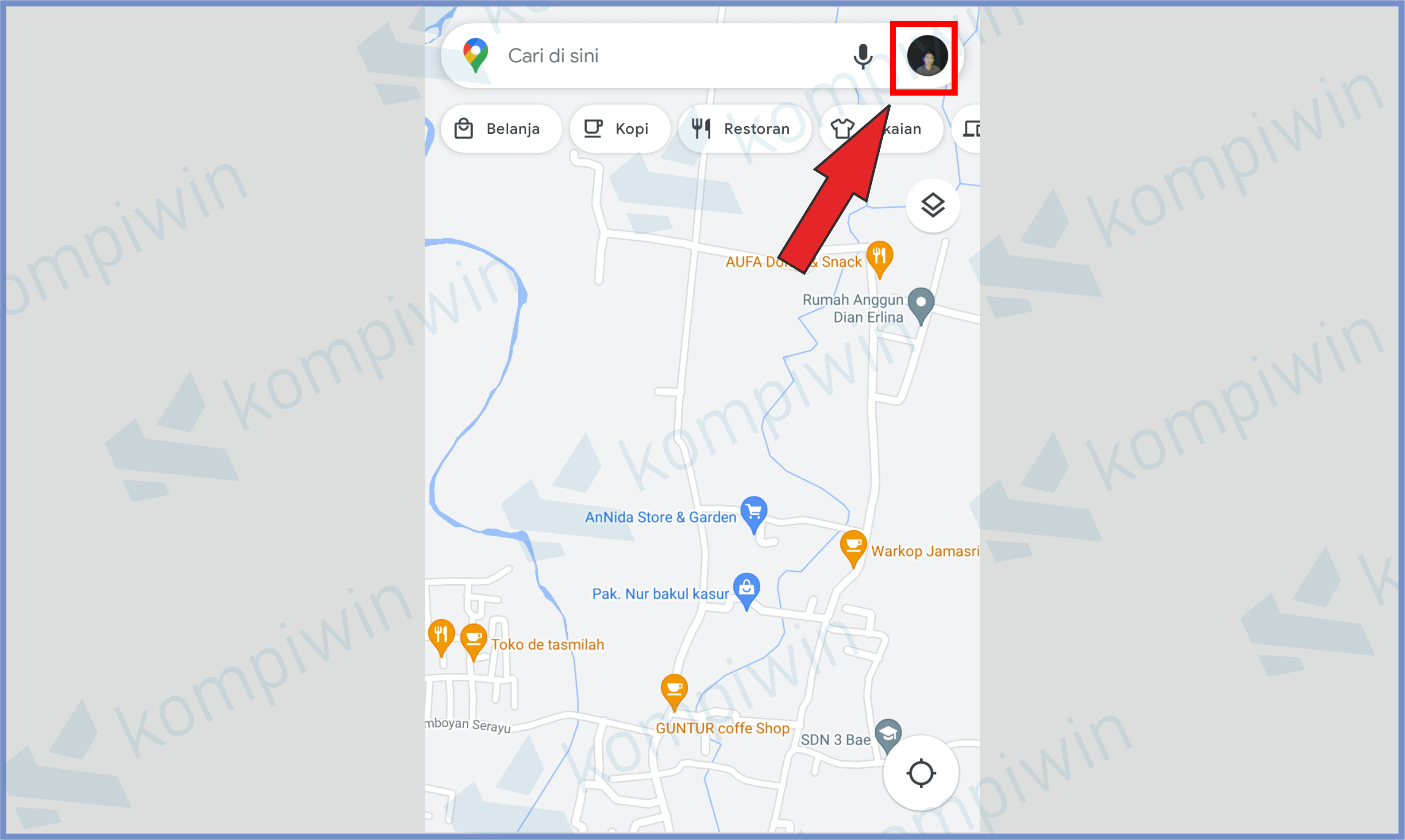 Pencet Tombol Akun Kamu - Cara Share Lokasi Dengan Google Maps Secara Real Time