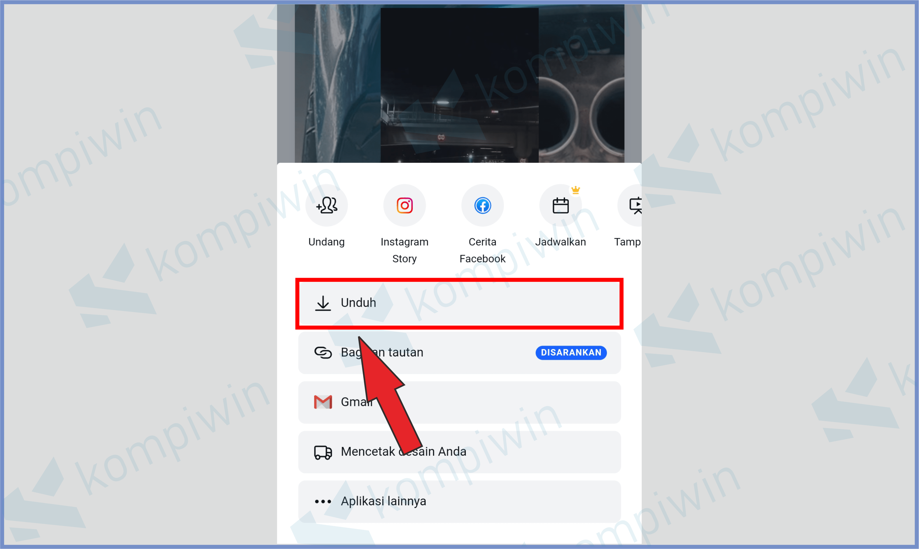 Pilih Tombol Unduh - Cara Menggabungkan Foto Dan Video Di Instagram Story