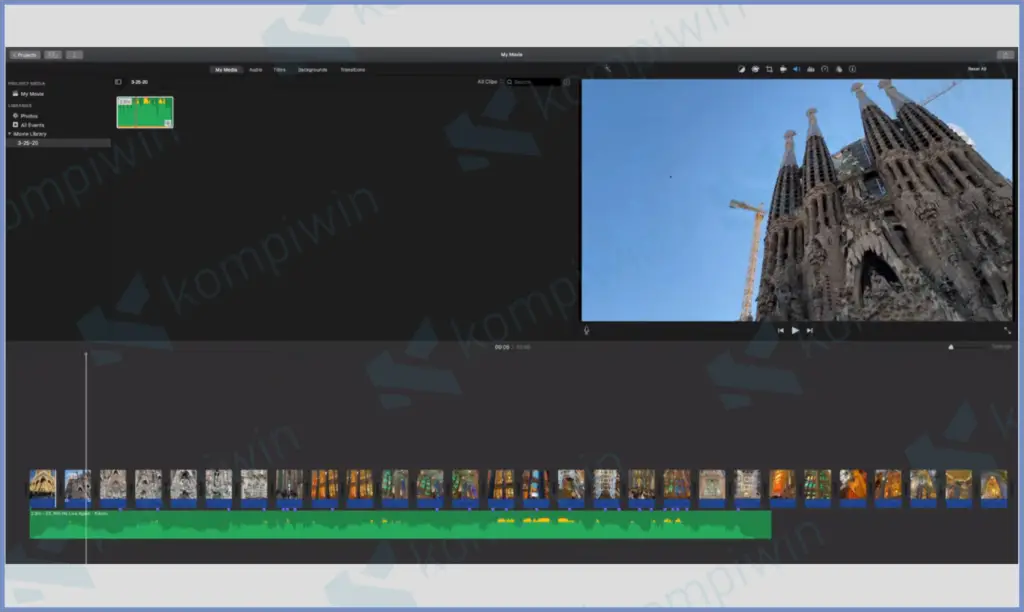 iMovie - Cara Meningkatkan Kualitas Video Yang Memiliki Resolusi Rendah