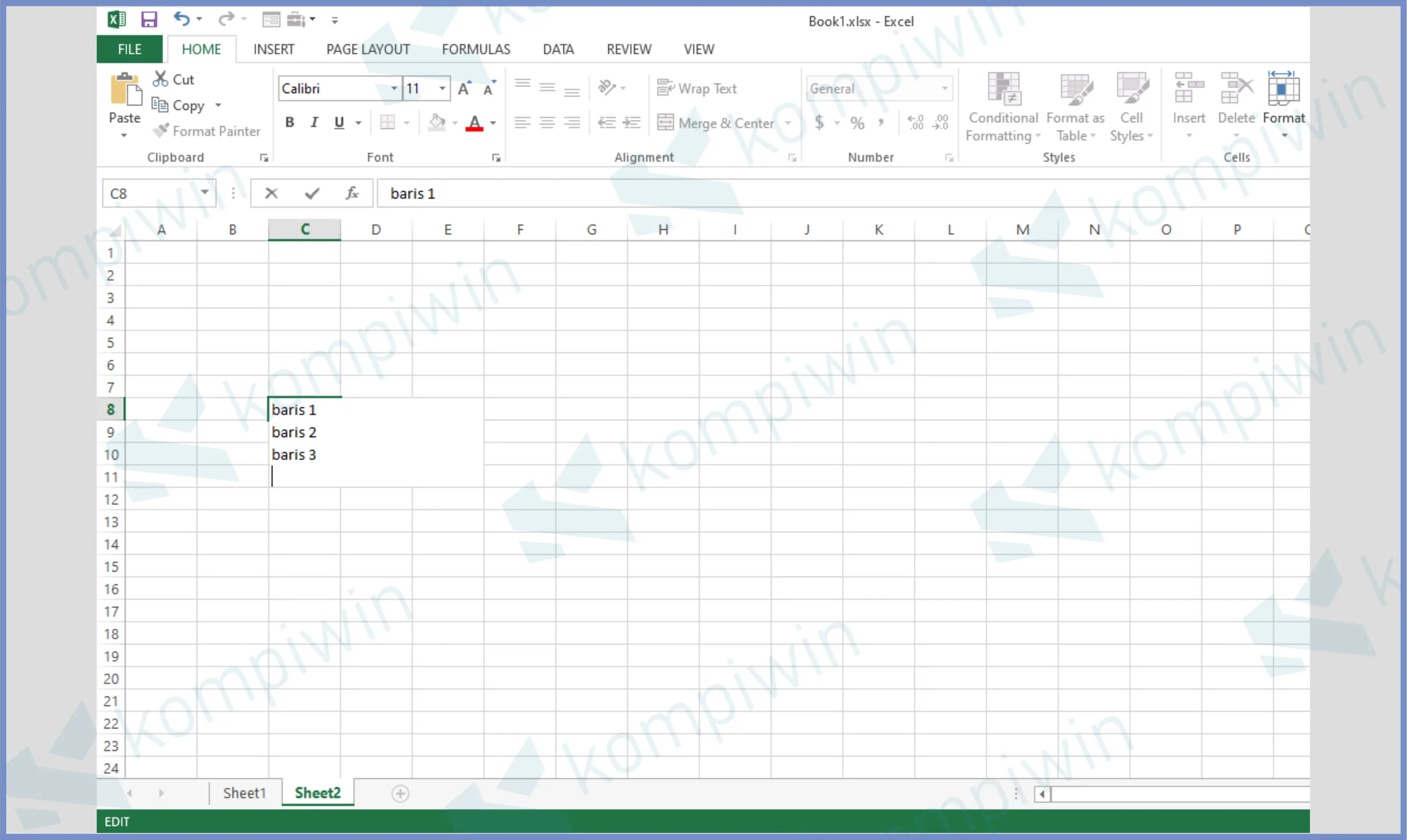 14 Hasil Teks Baris Seperti Ini - Cara Enter di Excel Dalam 1 Cell