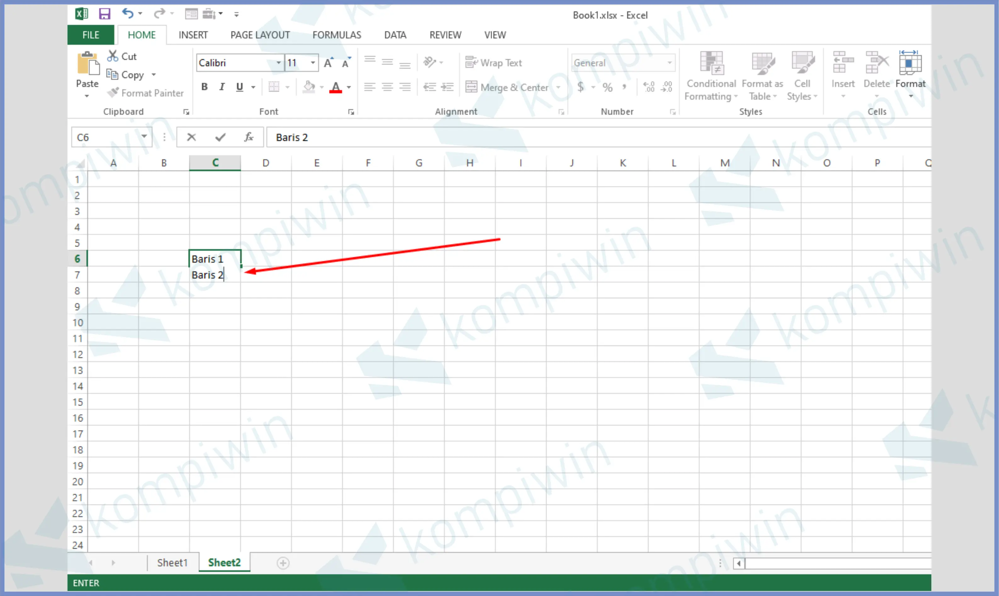 2 Hasilnya Kurang Lebih Seperti Ini - Cara Enter di Excel Dalam 1 Cell