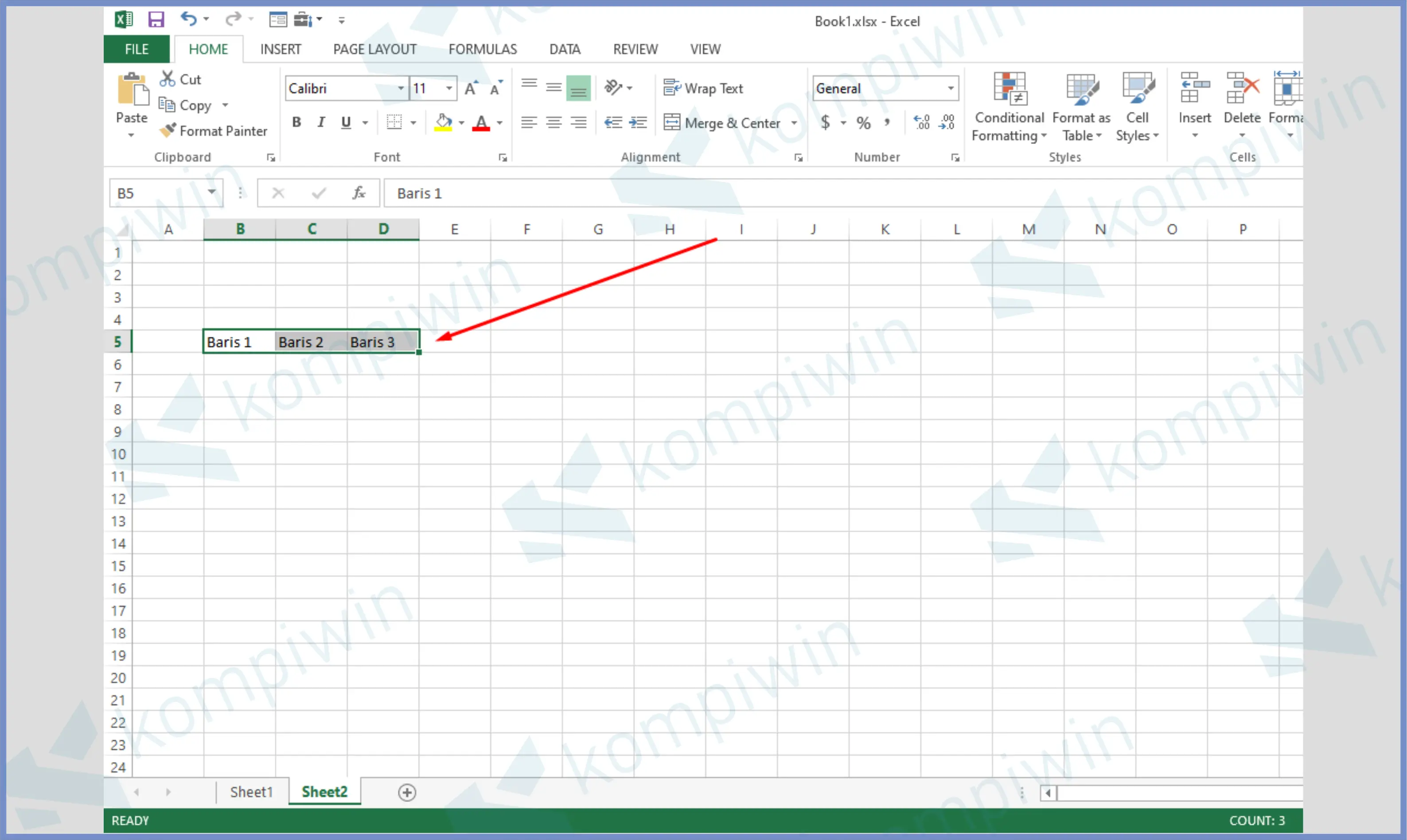 4 Tulisakan Di Beberapa Kolom - Cara Enter di Excel Dalam 1 Cell
