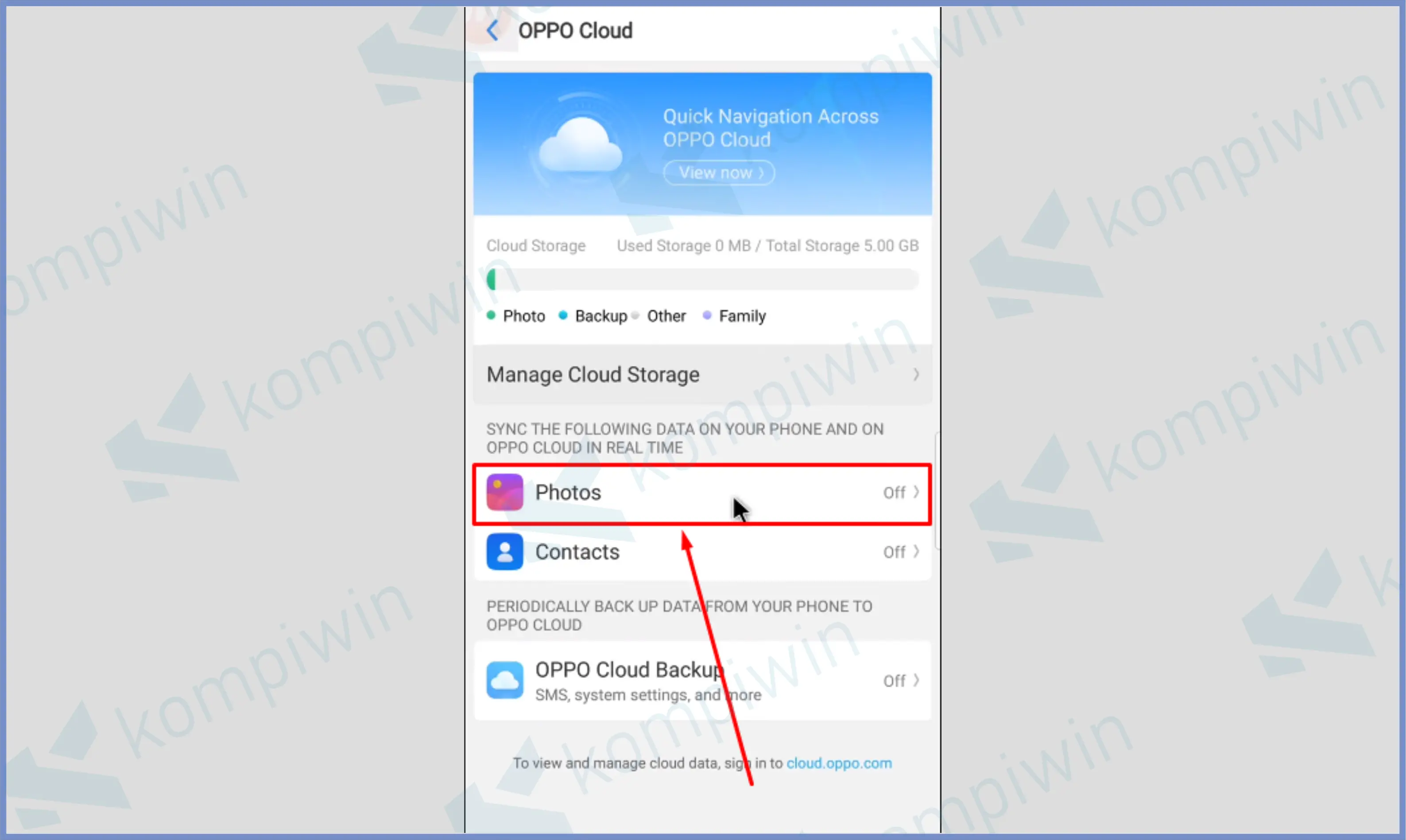 Pencet Dan Masuk Ke Foto - Cara Menggunakan Oppo Cloud
