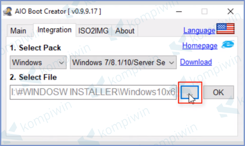 14 Pencet Open File - Cara Membuat Installer Windows Format GPT dan MBR Dalam 1 Flashdisk