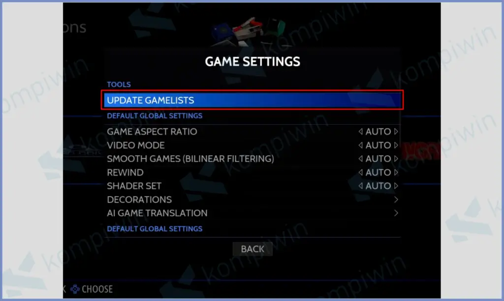 2 Pencet Update Gamelist - Cara Membuat Flashdisk Menjadi Gaming Portable
