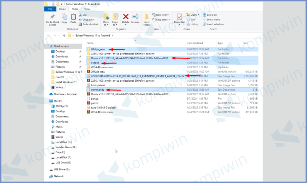 4 Copy File Yang Kita Tandai - Cara Install Windows 11 di HP Android