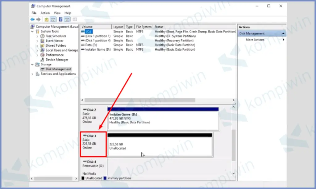 4 Klik Kanan Keterangan Disk - Cara Migrasi OS dari HDD ke SSD Tanpa Harus Install Ulang
