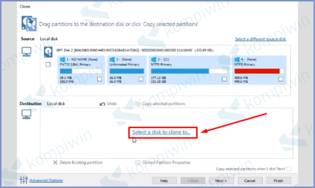 4 Select a disk to clone - Cara Migrasi OS dari HDD ke SSD Tanpa Harus Install Ulang
