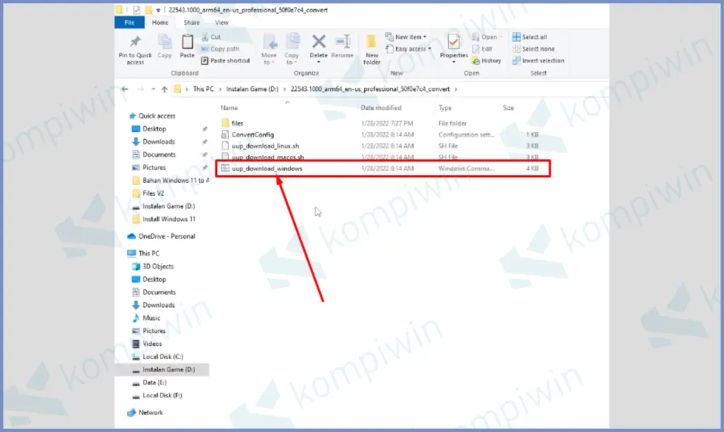4 Silahkan Jalankan File Ini - Cara Install Windows 11 di HP Android