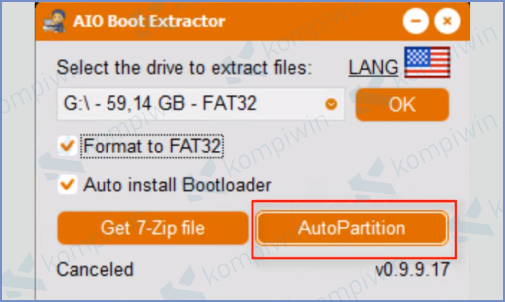 5 Klik Autopartition - Cara Membuat Installer Windows Format GPT dan MBR Dalam 1 Flashdisk