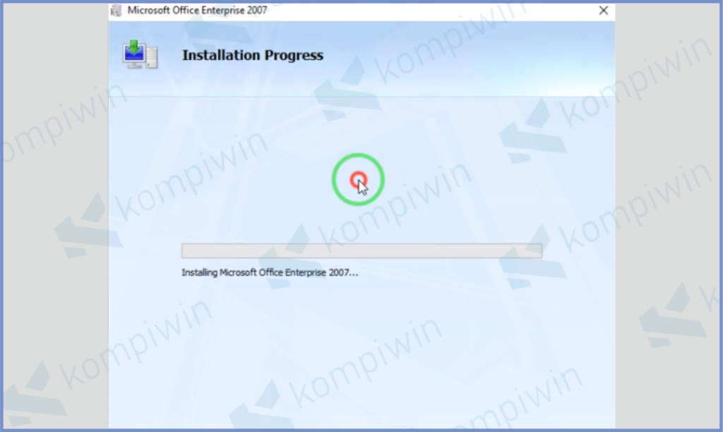 Tunggu Proses Install Selesai - Cara Install Microsoft Office 2007 Secara Permanen