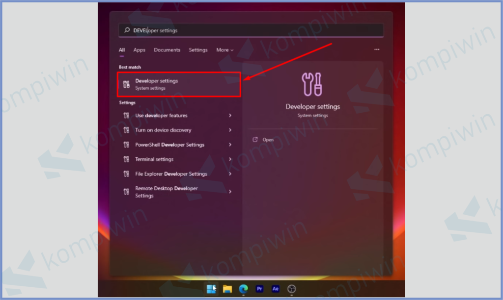 1 Buka Developer Settings - Cara Install Google Play Store Di Windows 11