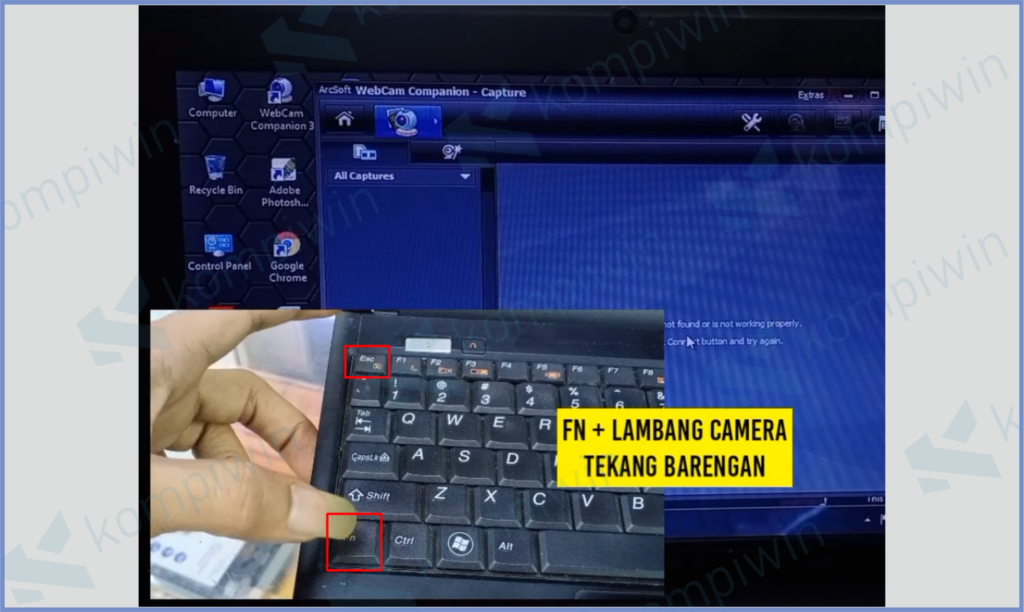 1 Ketuk Shortcut FN - Cara Mengatasi Kamera Webcam Laptop Tidak Berfungsi