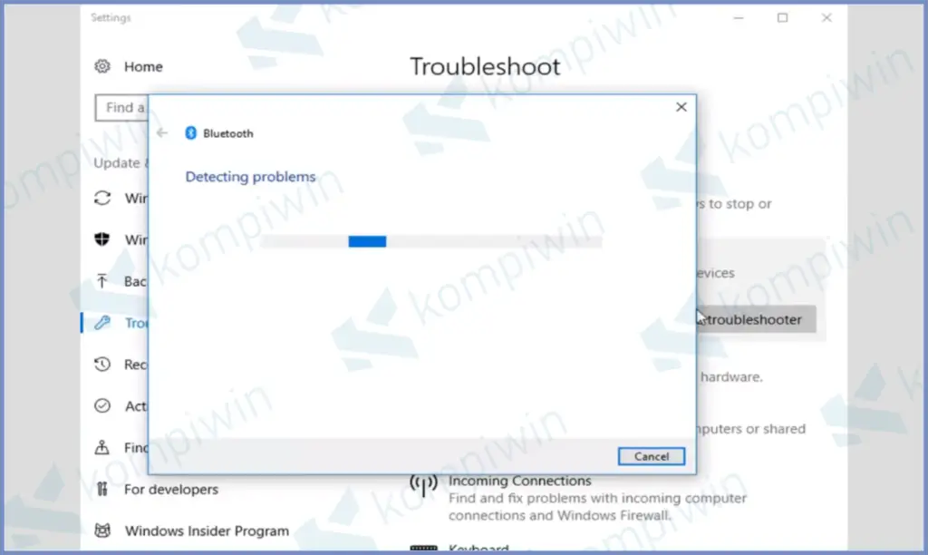 10 Tunggu Proses Scan - Cara Memperbaiki Bluetooth Laptop Tidak Bekerja di Windows 10