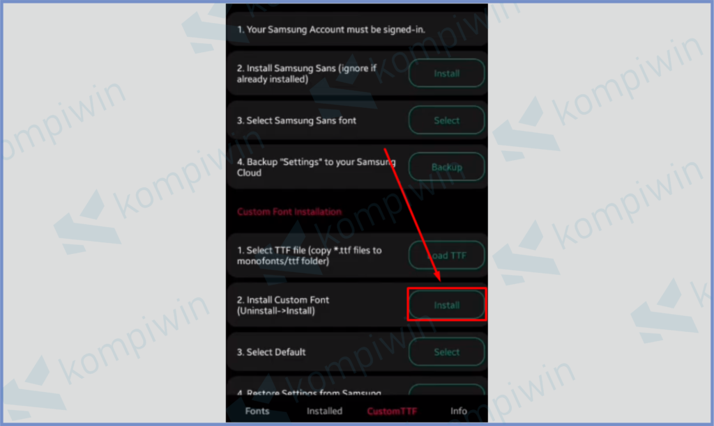14 Pilih Tombol Install - Cara Install Font TTF dan OTF di Android
