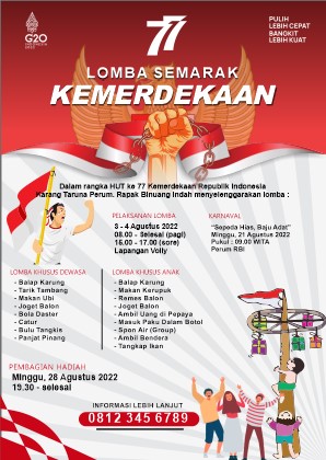 Download Template Poster Lomba 17 Agustus 3