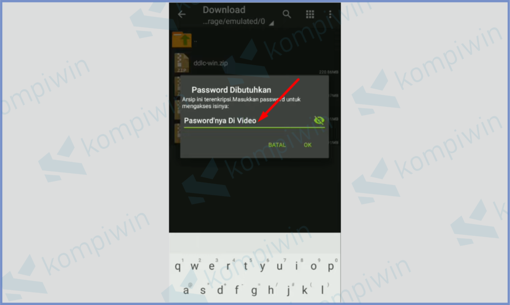 3 Masukkan Passwordnya - Cara Bermain Game PC di Android
