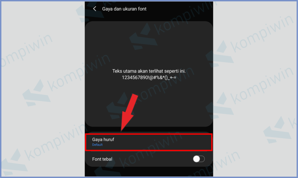 3 Pilih Menu Gaya Huruf - Cara Install Font TTF dan OTF di Android