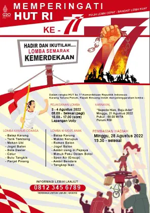 Download Template Poster Lomba 17 Agustus 2