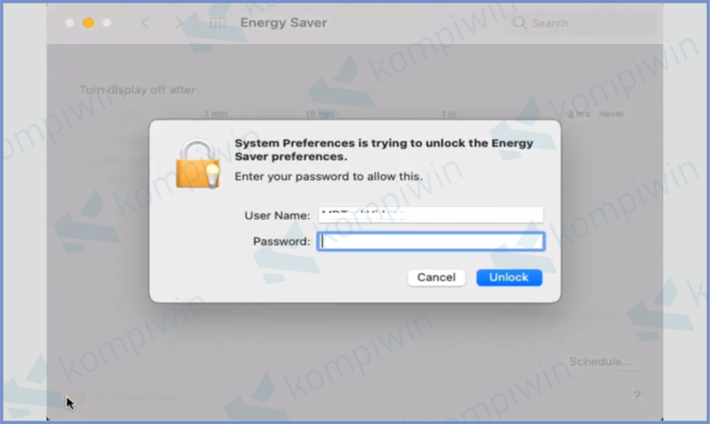 4 Masukkan Pass - Cara Merubah Screen Lock, Timeout, dan Sleep Settings di Macbook Pro