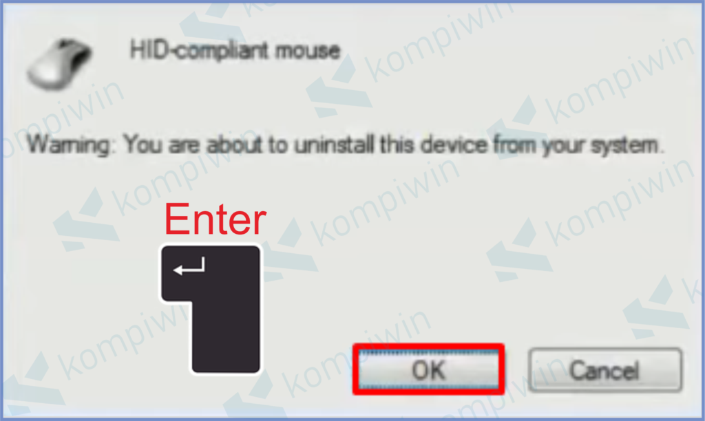9 Klik Tombol Enter - Cara Memperbaiki Mouse Tidak Terdeteksi Di Komputer Laptop