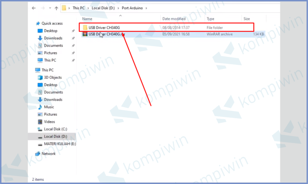 Silahkan Buka Hasil Ekstrak - Cara Mengatasi Port Arduino Tidak Terdeteksi