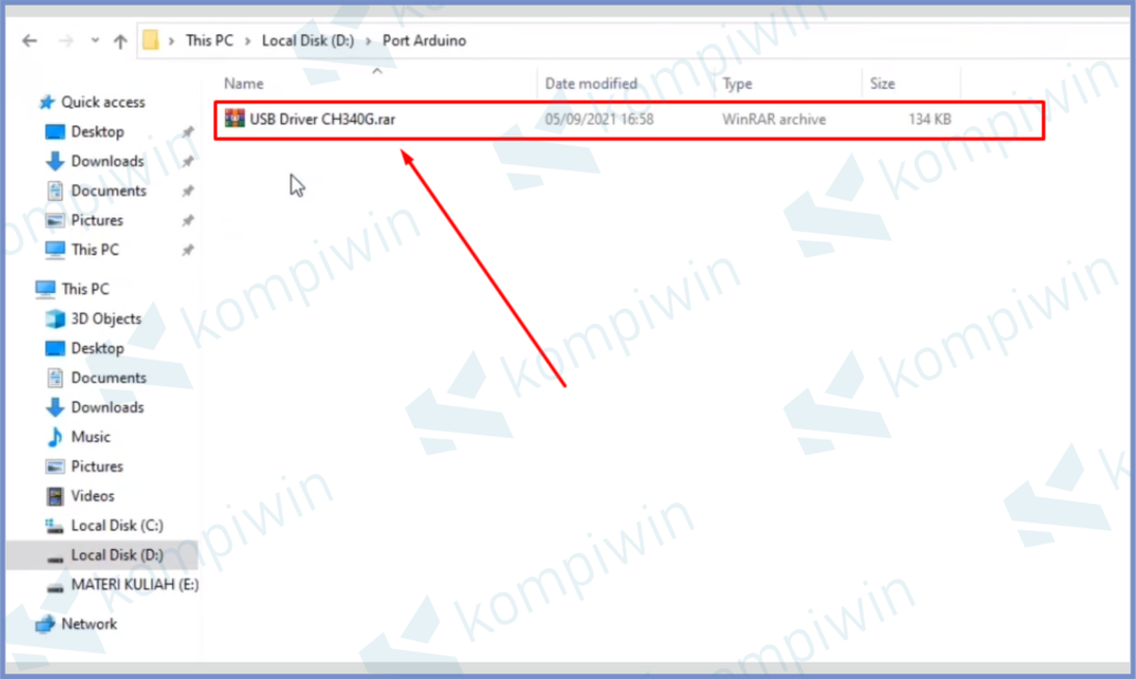 Silahkan Ekstrak Filenya - Cara Mengatasi Port Arduino Tidak Terdeteksi
