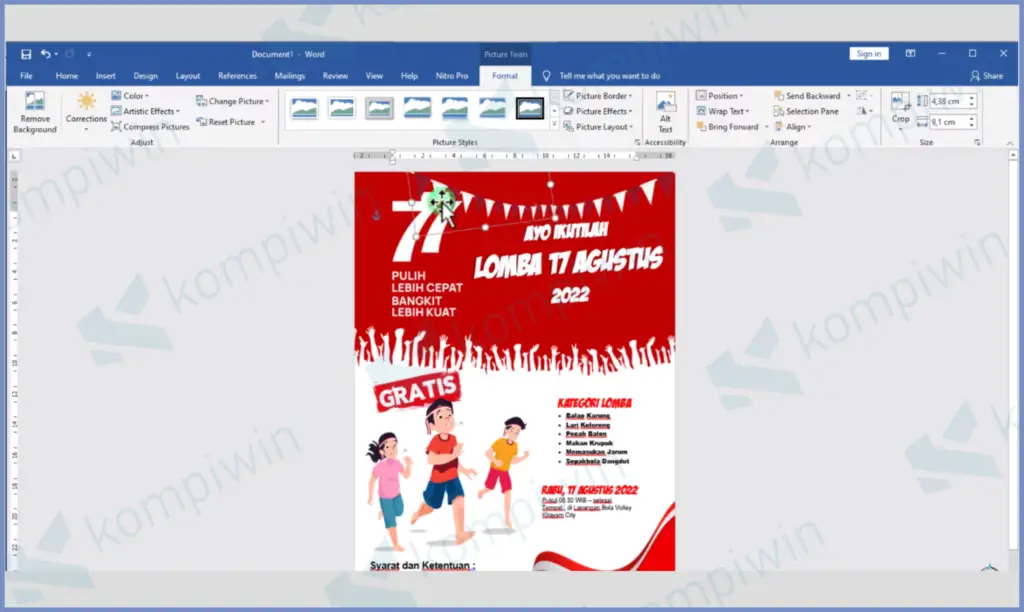 Template Office Word - Download Template Lomba 17 Agustus (CDR, Word, Photoshop)