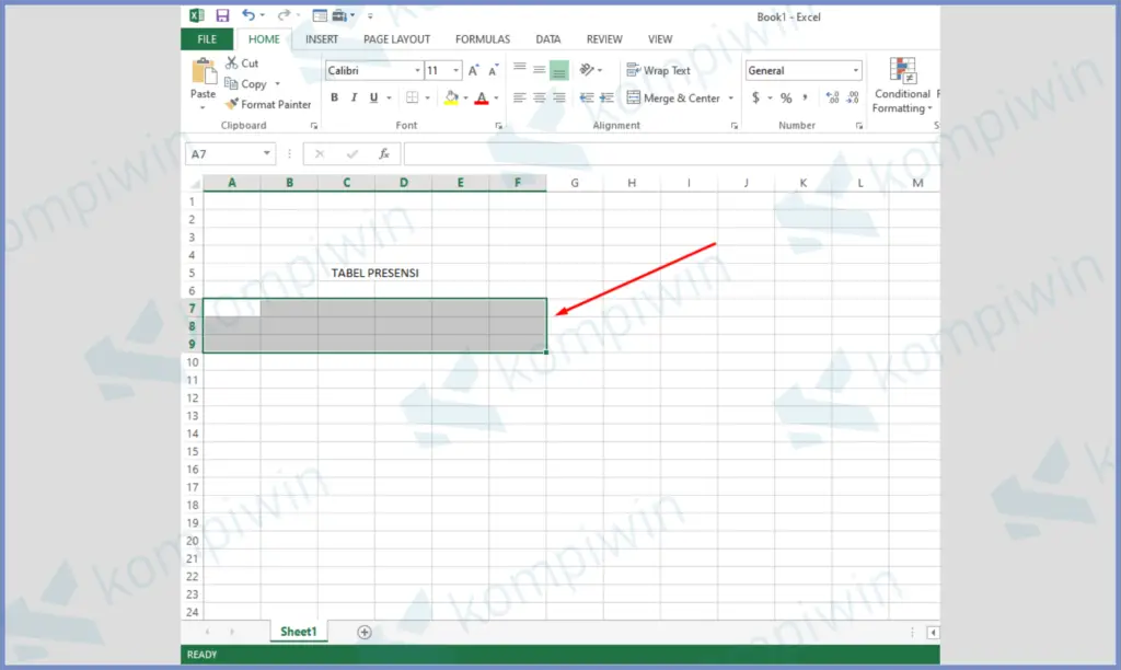 1 Bikin Tabel Seperti Ini - Cara Membuat Presensi di Excel Dengan Cepat
