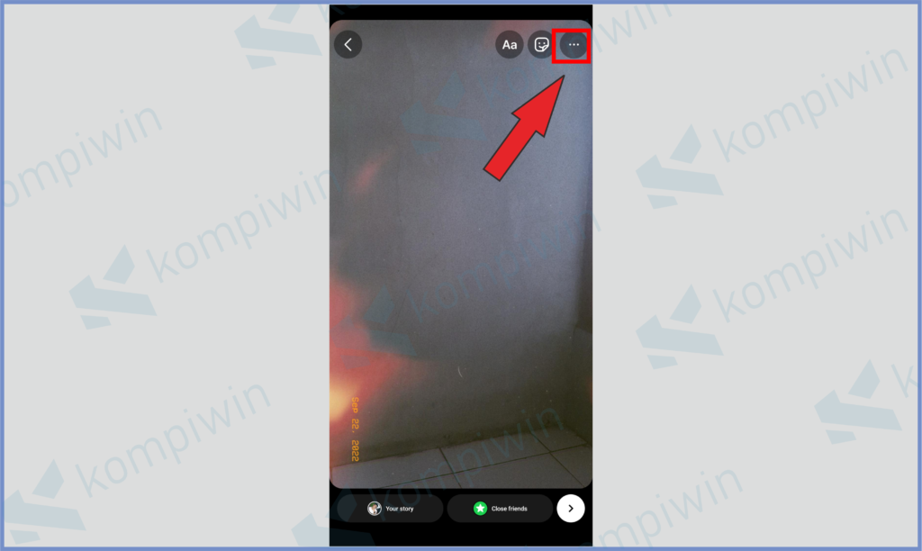 3 Pencet Icon Titik Tiga - Cara Agar Filter Instagram Tidak Terlihat