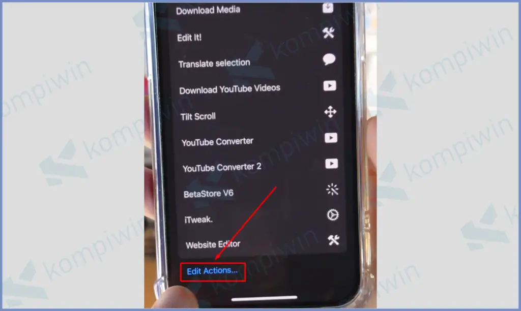 4 Tap Edit Actions - Cara Download GBA Emulator di iPhone dan iPad