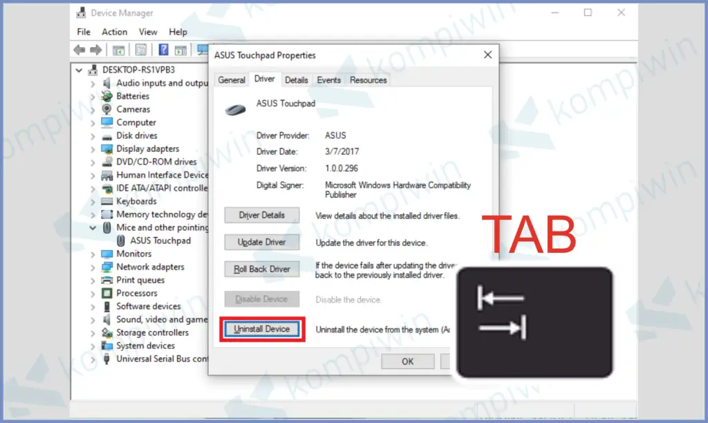7 Pencet TAB Lagi - Cara Memperbaiki Mouse Tidak Berfungsi di Windows 10