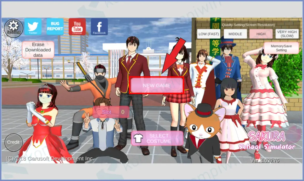 1 Tap New Game - Cara Mabar (Main Bareng) di Sakura School Simulator