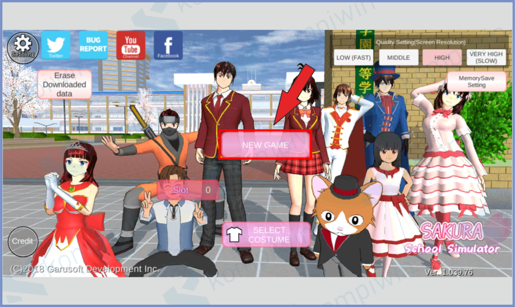1 Tap New Game - Cara Mabar (Main Bareng) di Sakura School Simulator