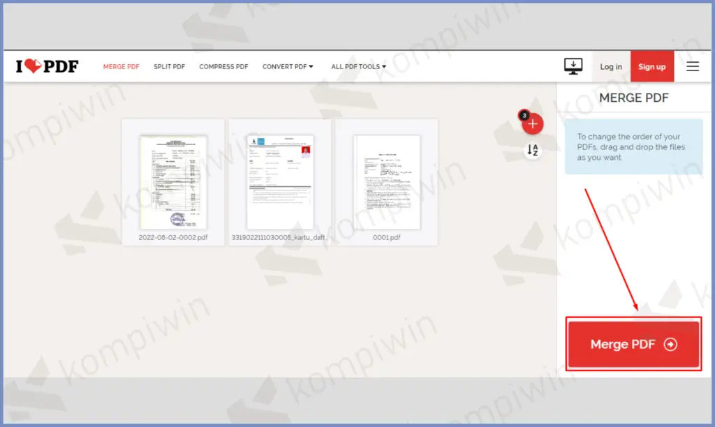 10 Pilih Tombol Merge - Cara Menggabungkan File Beda Format Menjadi Satu PDF