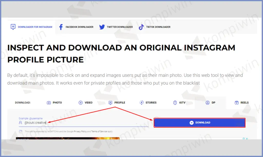 12 Ketikkan Username Dan Search - Cara Download Foto Profil Instagram