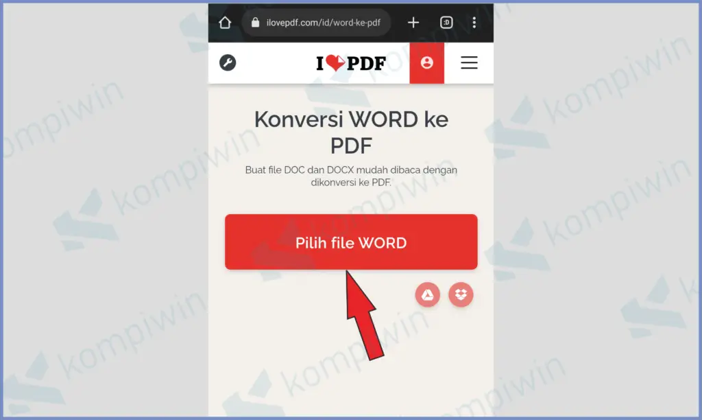 13 Pencet Pilih Word - Cara Membuat File PDF di HP Android