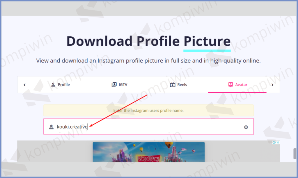 17 Ketikkan Username - Cara Download Foto Profil Instagram