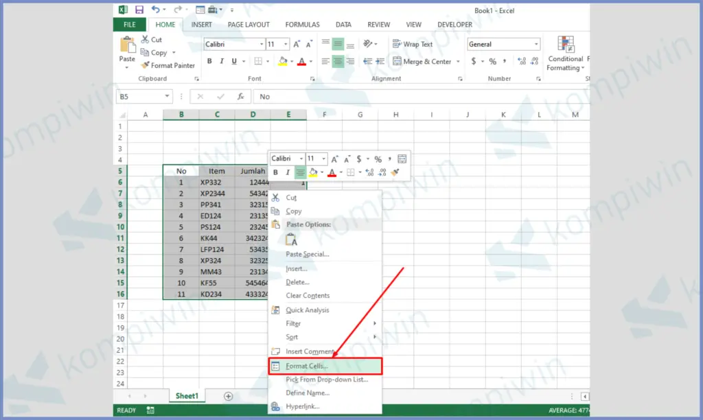 Gampang, Cara Membuat Garis Pembatas Tabel di Excel 9